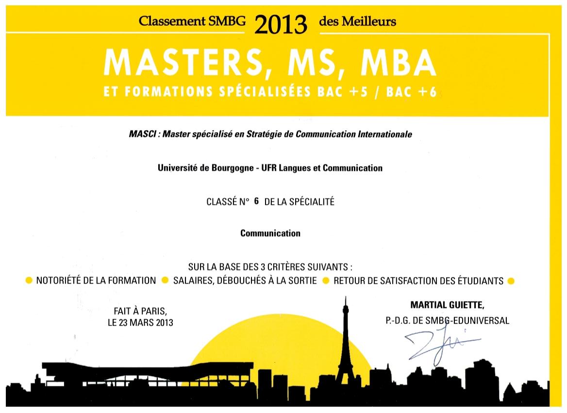 classement smbg masci 2013